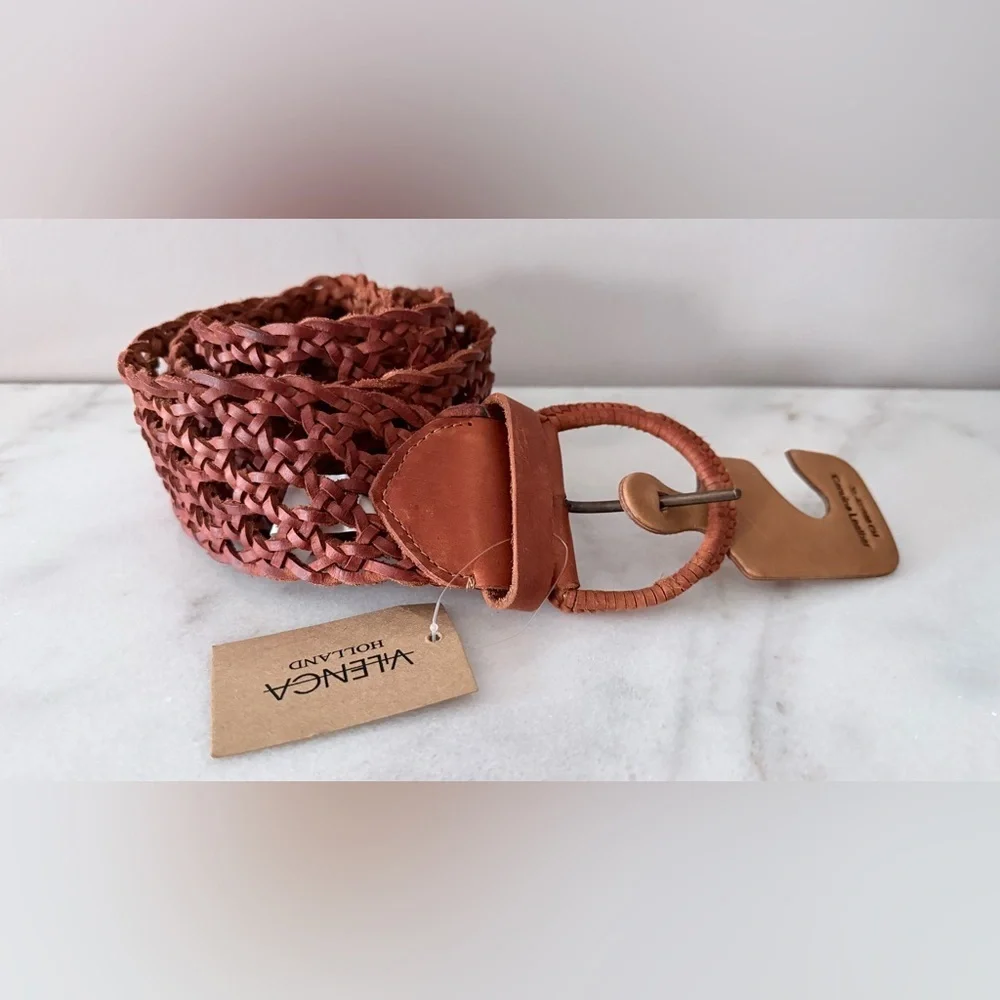 Women's Brown Woven Belt